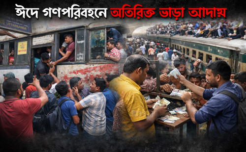 ঈদ মৌসুমে গণপরিবহনে অতিরিক্ত ভাড়া আদায়, চরম ভোগান্তিতে যাত্রীরা