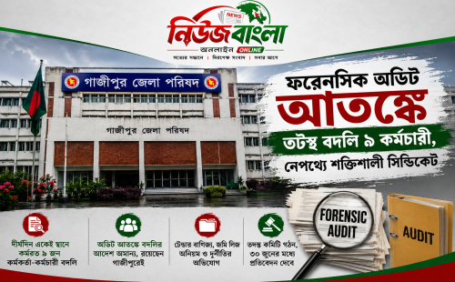 গাজীপুর জেলা পরিষদ  ফরেনসিক অডিট আতঙ্কে তটস্থ বদলি ৯ কর্মচারী, নেপথ্যে শক্তিশালী সিন্ডিকেট